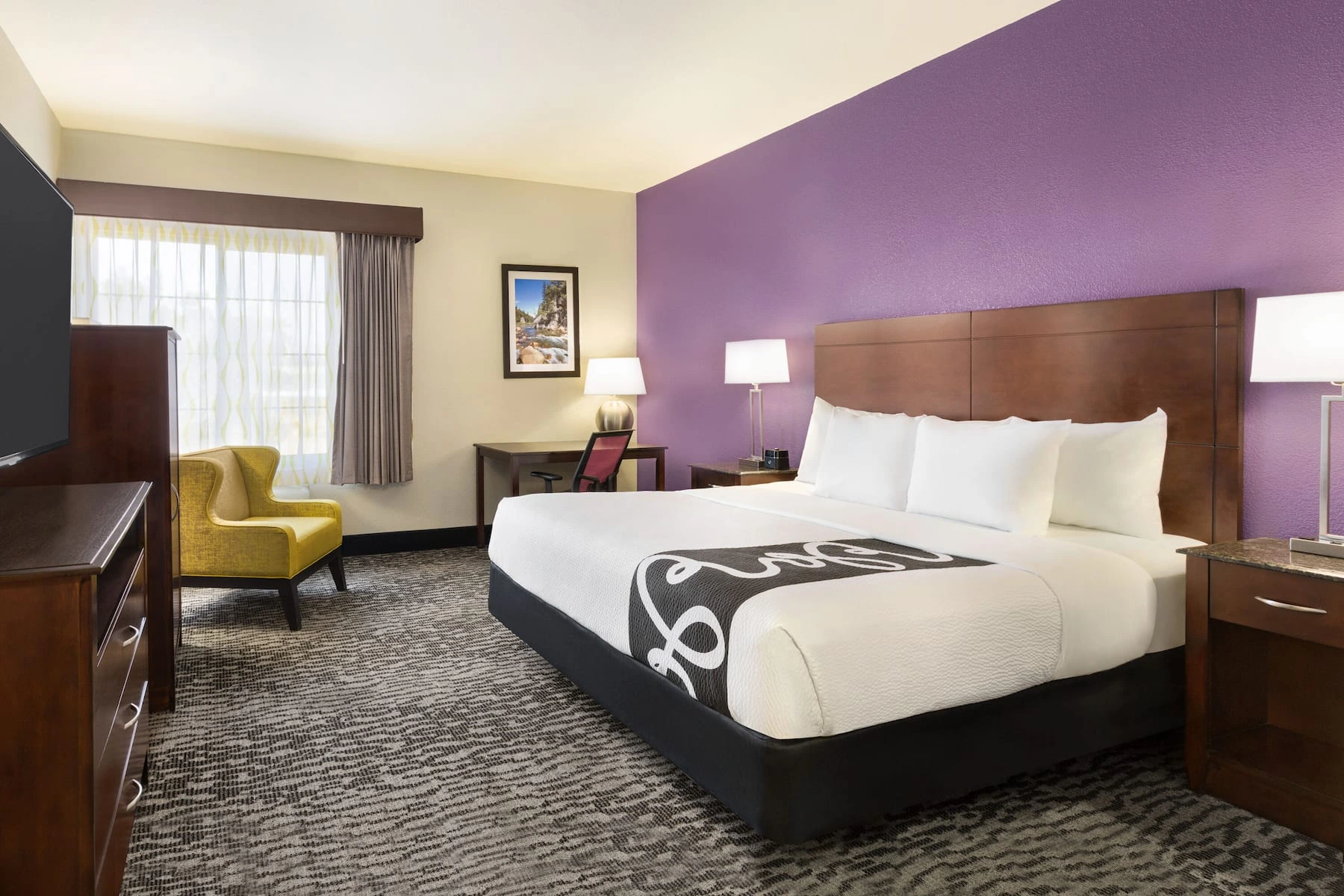 Comfortable guest room with a king bed